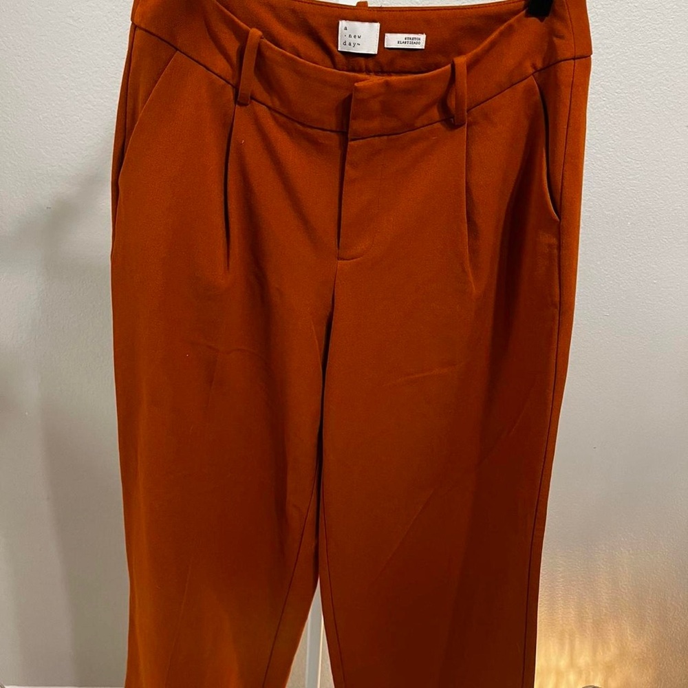 A New Day Rust Orange Wide Leg Dress Pants